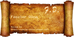 Feszler Dina névjegykártya